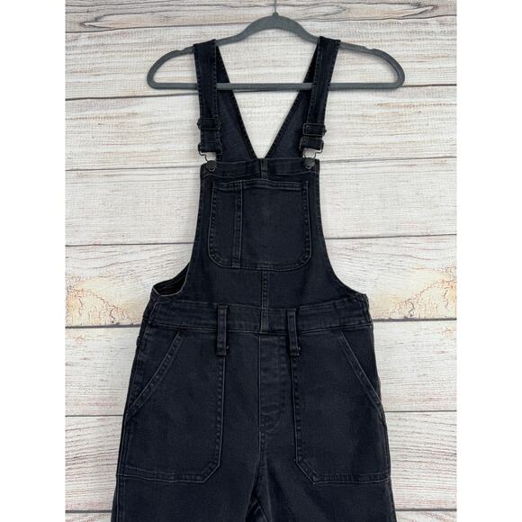 Madewell Skinny Overalls Womens XS Black Lunar Wash Stretch Denim - Picture 3 of 12